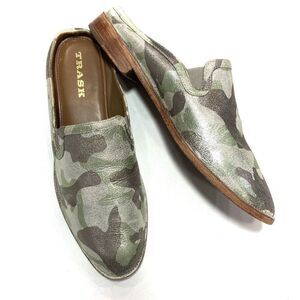 TRASK Leather Mules 